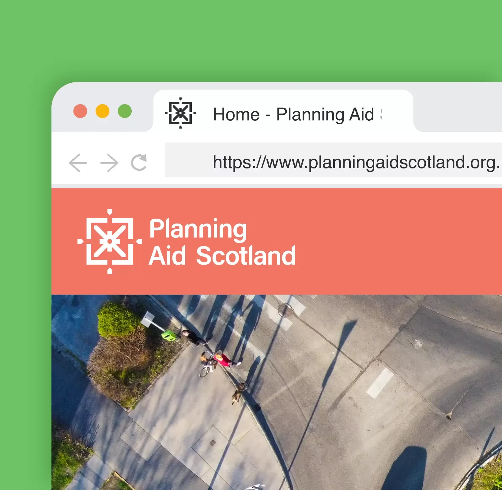Planning Aid Scotland website mock-up
